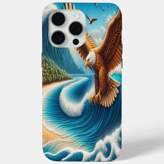 Coques Case-Mate iPhone Aigle Majestueux Tournant Au-Dessus Du Rivage De S (Verso)