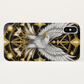 Coques Case-Mate iPhone Aigle Ornemental Argent (Dos (Horizontal))
