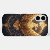 Coques Case-Mate iPhone Aigle Ornemental Doré (Verso (horizontal))