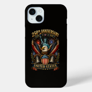 Coque iPhone 15 Mini Aigle patriotique du 250e anniversaire des États-U