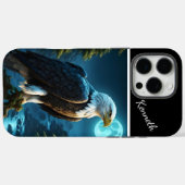 Coques Case-Mate iPhone Aigle perché sur la branche Bleue Lune nuit (Verso (horizontal))