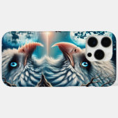 Coques Case-Mate iPhone Aigle silencieux sous une lune brillante de minuit (Verso (horizontal))