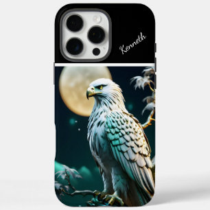 Coques iPhone 16 Pro Max Aigle Silhouetté Contre Une Pleine lune