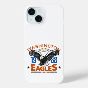 Coque Pour iPhone 15 Aigles de Washington 1988 Vintage Eagle