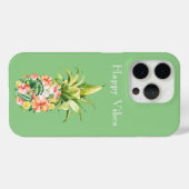 Coques Case-Mate iPhone Aiguille florale tropicale verte à la menthe Avoca (Verso (horizontal))