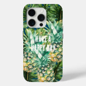 Coques Case-Mate iPhone Aiguilles Feuilles tropicales bleues (Verso)