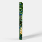 Coques Case-Mate iPhone Aiguilles Feuilles tropicales bleues (Verso / Droite)