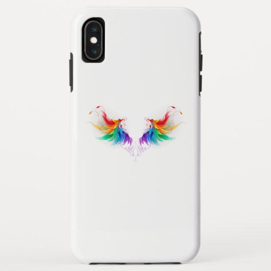 Coques Case-Mate iPhone Ailes arc-en-ciel douces (Dos)