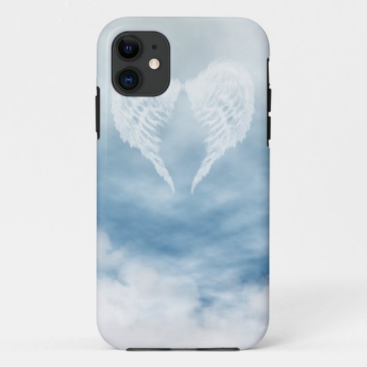 Coques Case-Mate iPhone Ailes d'ange en ciel bleu nuageux (Dos)