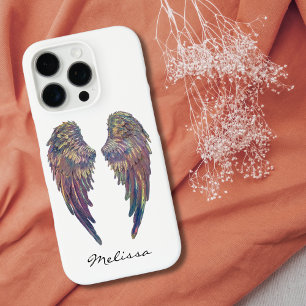 Coques iPhone 16 Pro Ailes d'ange, métallisé fantaisiste personnalisé