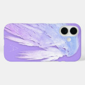 Coques Case-Mate iPhone AILES D'ANGE Papillon Violet Monogramme (Verso (horizontal))