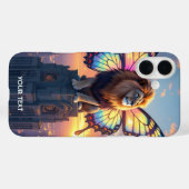 Coques Case-Mate iPhone Ailes de papillon de lion mignon fantasy (Verso (horizontal))