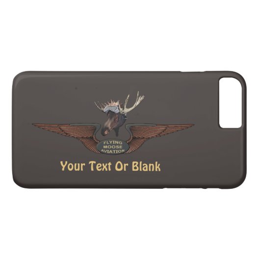 Coques Case-Mate iPhone Ailes de pilote de brousse du Flying Moose (Dos (Horizontal))