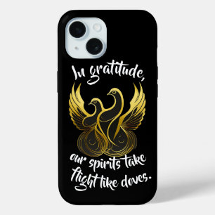 Coque Pour iPhone 15 Ailes d'or de la gratitude