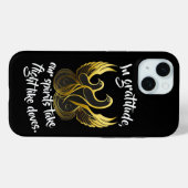 Coques Case-Mate iPhone Ailes d'or de la gratitude (Verso (horizontal))