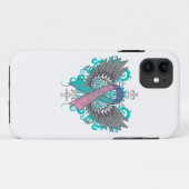 Coques Case-Mate iPhone Ailes du Cool du cancer du thyroïde (Dos (Horizontal))