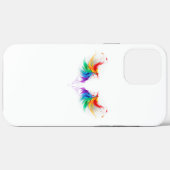 Coques Case-Mate iPhone Ailes fluffy arc-en-ciel (Verso (horizontal))