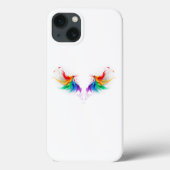 Coques Case-Mate iPhone Ailes fluffy arc-en-ciel (Verso)