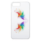 Coques Case-Mate iPhone Ailes fluffy arc-en-ciel (Dos)