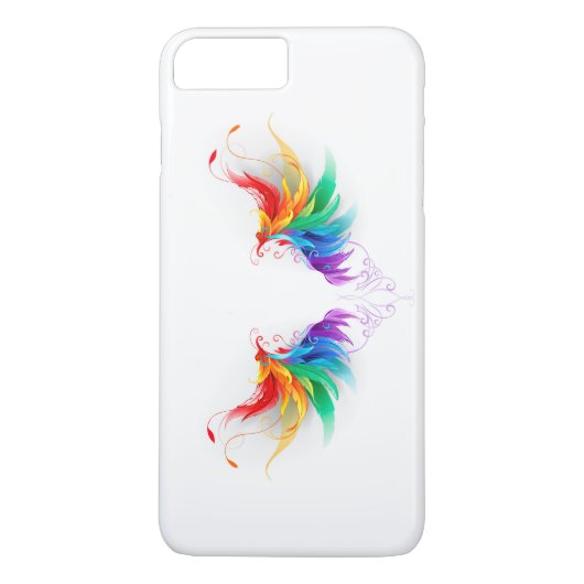 Coques Case-Mate iPhone Ailes fluffy arc-en-ciel (Dos)