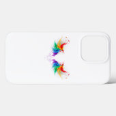 Coques Case-Mate iPhone Ailes fluffy arc-en-ciel (Verso (horizontal))
