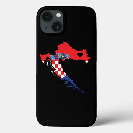 Coques Case-Mate iPhone Aimer Croatie Cadeau Pride croate Coeur (Verso)