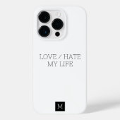 Coques Case-Mate iPhone Aimer/haïr ma vie (Verso)