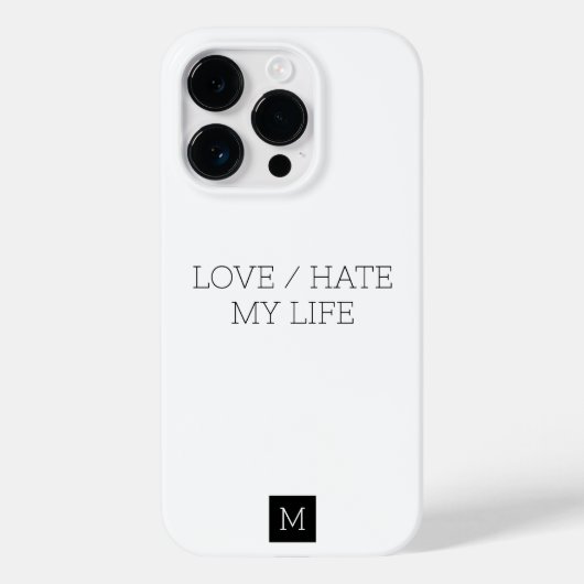Coques Case-Mate iPhone Aimer/haïr ma vie (Verso)