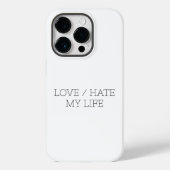 Coques Case-Mate iPhone Aimer/haïr ma vie (Verso)