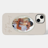 Coques Case-Mate iPhone Aimer la vie avec vous Neutral Oval photo encadrée (Verso (horizontal))