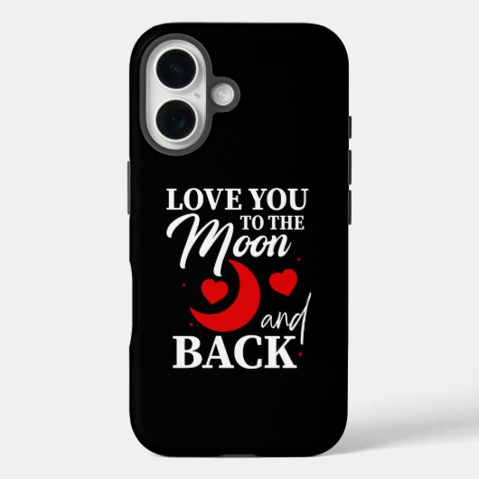 Coques Case-Mate iPhone Aimez-vous à la Lune et au dos - Couple romantique (Verso)