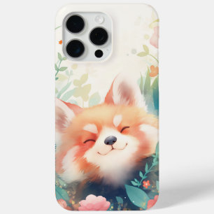 Coque iPhone 15 Pro Max Aire de jeux florale du Panda roux