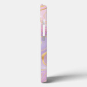 Coques Case-Mate iPhone Aire D'Iridescente En Marbre De Cristal Rose Et Vi (Verso / Gauche)
