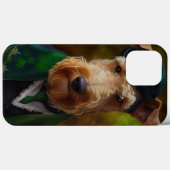 Coques Case-Mate iPhone airedale chien à la Saint-Patrick (Verso (horizontal))