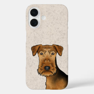 Coques iPhone 16 Airedale Terrier Bingley Terrier Chien Tête En Bei