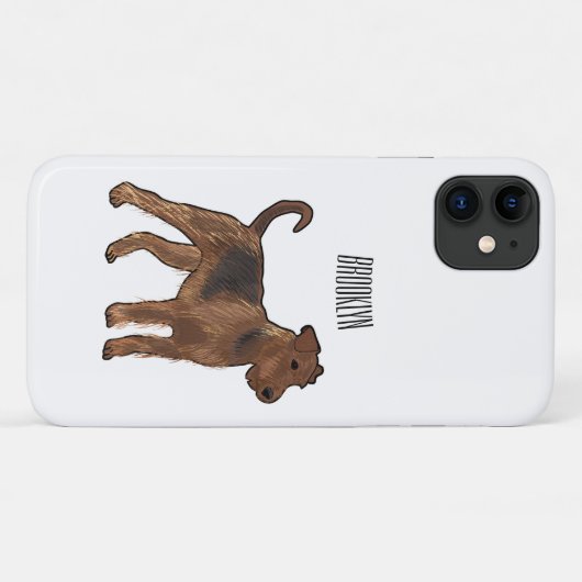Coques Case-Mate iPhone Airedale terrier dog cartoon (Dos (Horizontal))