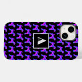 Coques Case-Mate iPhone Airedale Terrier Dog Pnk Blu Silhouette Mono Noir (Verso (horizontal))