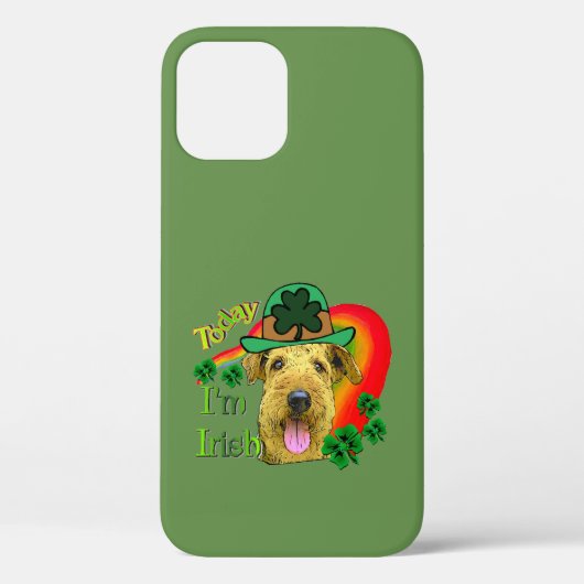 Coques Case-Mate iPhone Airedale Terrier Saint Patrick (Verso)