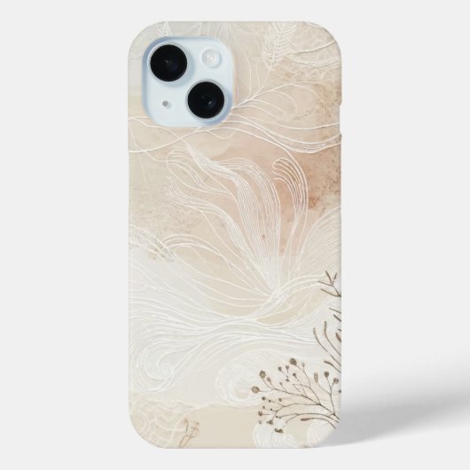 Coques Case-Mate iPhone Airy Bohemian Botanical Floral String Art Design (Verso)