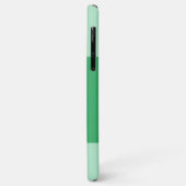 Coques Case-Mate iPhone Ajouter 4 photos initiales et nom vert et blanc (Dos/Gauche)