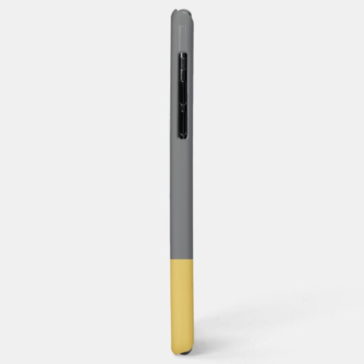 Coques Case-Mate iPhone Ajouter 4 photos initiales nom jaune et gris (Dos/Gauche)