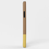 Coques Case-Mate iPhone Ajouter 4 photos initiales nom jaune et marron (Dos/Droite)