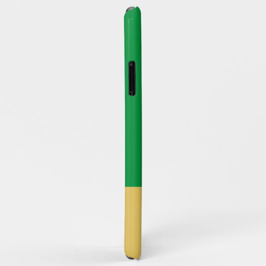 Coques Case-Mate iPhone Ajouter 4 photos initiales nom jaune et vert (Dos/Droite)