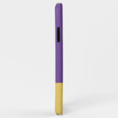 Coques Case-Mate iPhone Ajouter 4 photos initiales nom jaune et violet (Dos/Droite)
