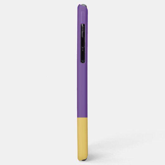 Coques Case-Mate iPhone Ajouter 4 photos initiales nom jaune et violet (Dos/Gauche)
