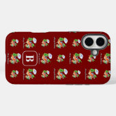 Coques Case-Mate iPhone Ajouter le Motif initial Red Joyeux Noël Jalapeño (Verso (horizontal))