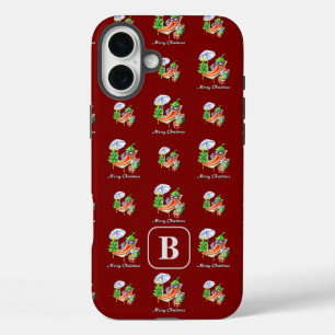 Coques iPhone 16 Plus Ajouter le Motif initial Red Joyeux Noël Jalapeño
