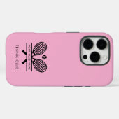 Coques Case-Mate iPhone Ajouter le nom du club Tennis Team Rose Custom (Verso (horizontal))