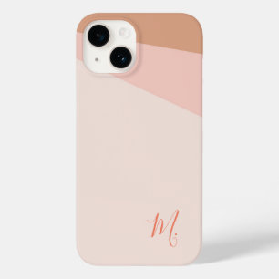 Coque Pour iPhone 14 Ajouter Monogramme initial minimaliste moderne