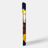 Coques Case-Mate iPhone Ajouter Nom Bleu Marine Foncé Gros Plan Tournesol (Verso / Gauche)